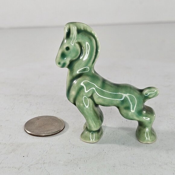 Metlox Morton Shawnee Pottery Green Horse Figurine Vintage California MCM - Picture 9 of 9
